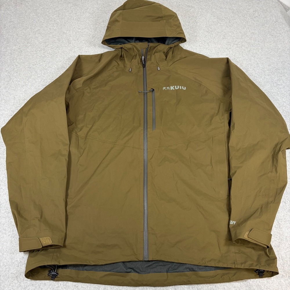 Kuiu Northridge Rain Jacket Mens 2XL Brown Waterproof Hunting Outdoor Toraydelfy
